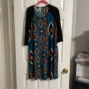 NWOT Boutique Purchased Navaho Print Dress